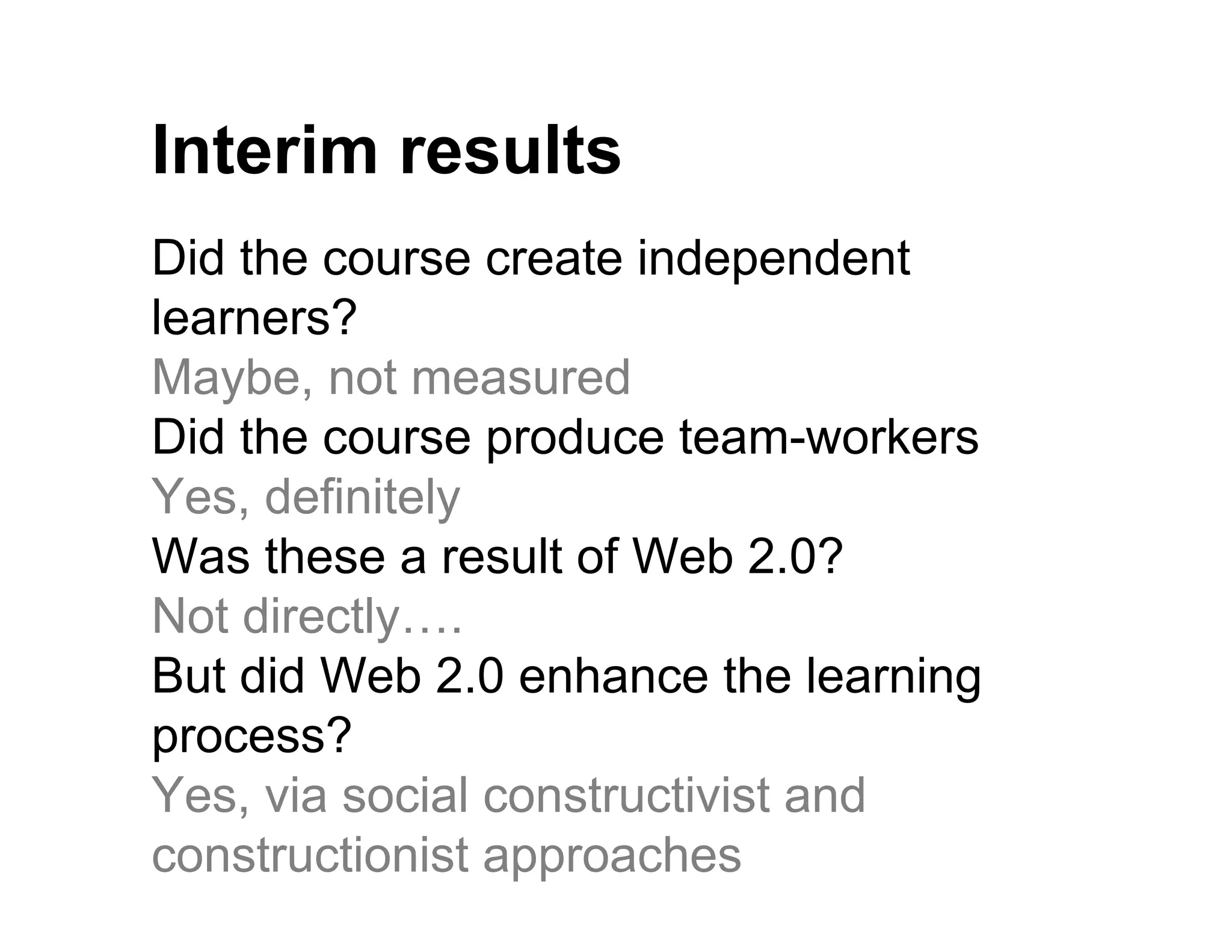 Learning, teaching and Web 2.0