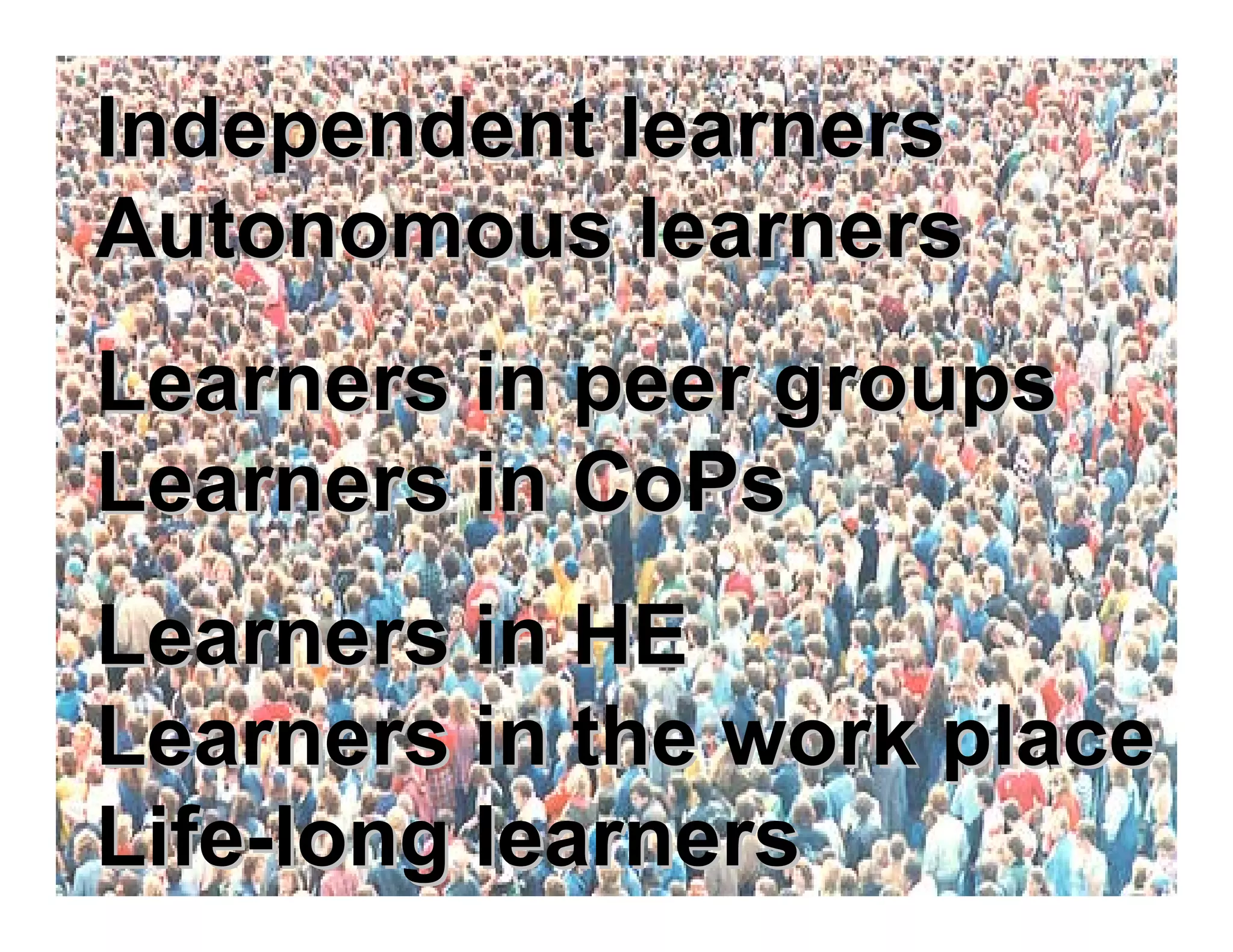 Learning, teaching and Web 2.0