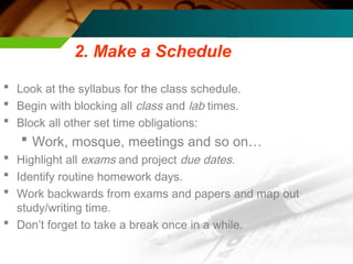 Learning-Time Management for Students .ppt