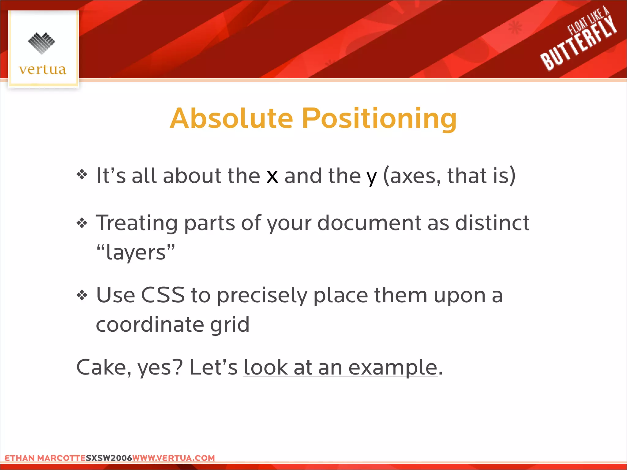 Learning to love absolute CSS positioning...