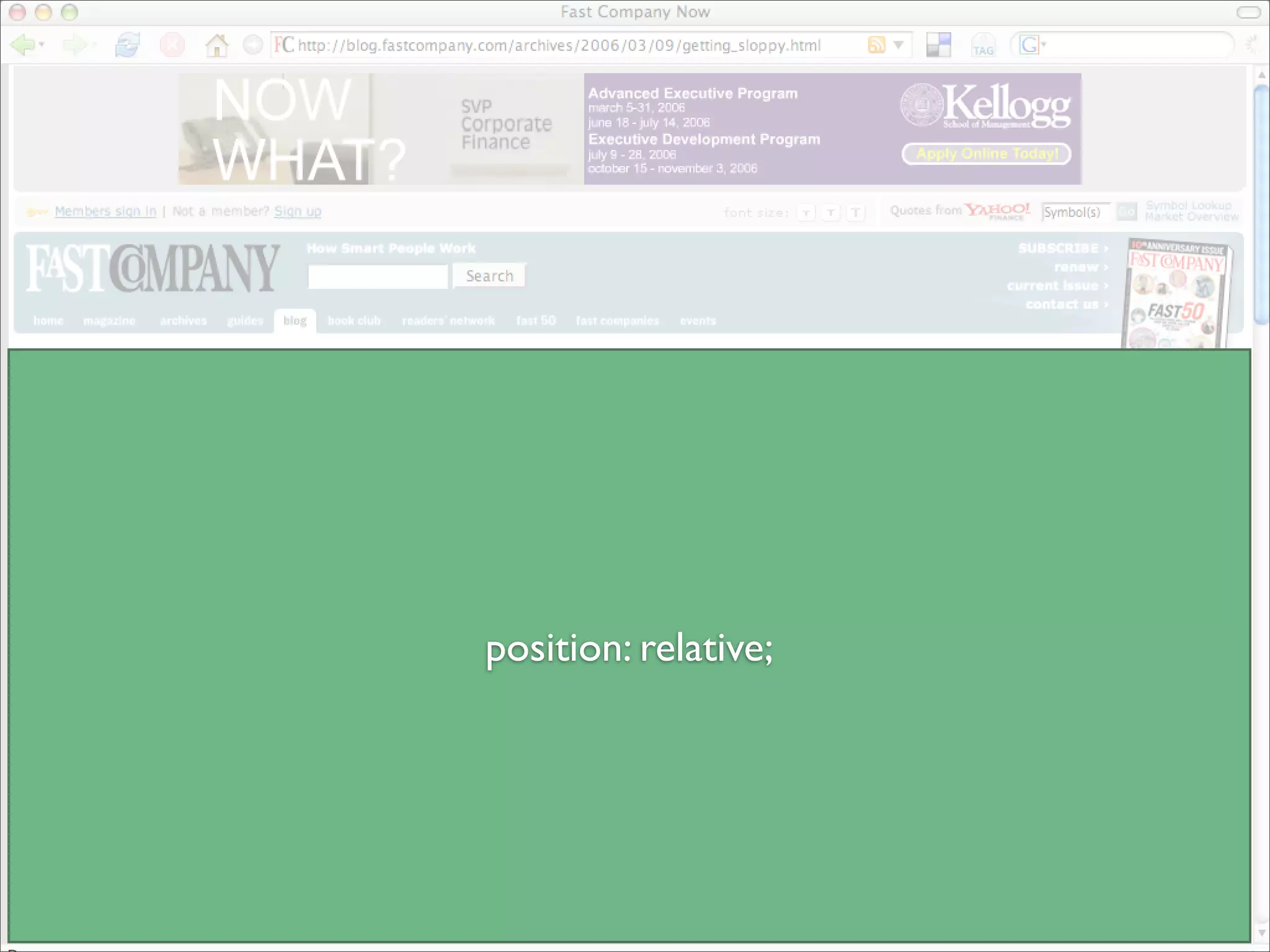 Learning to love absolute CSS positioning...
