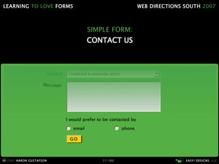 SIMPLE FORM: CONTACT US 