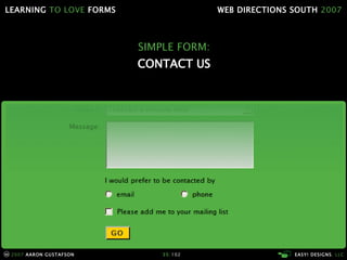 SIMPLE FORM: CONTACT US 