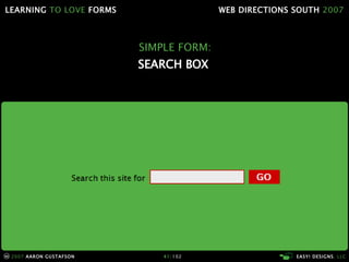 SIMPLE FORM: SEARCH BOX  