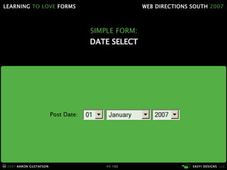 SIMPLE FORM: DATE SELECT 