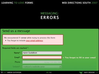 MESSAGING: ERRORS 