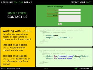 Learning To Love Forms Webvisions 07 21033