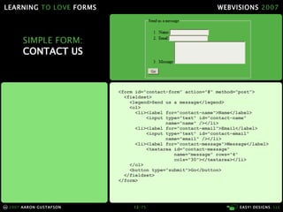 Learning To Love Forms Webvisions 07 21033