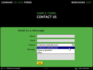 Learning To Love Forms Webvisions 07 21033