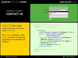 Learning To Love Forms Webvisions 07 21033