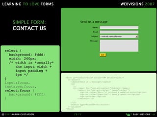 Learning To Love Forms Webvisions 07 21033