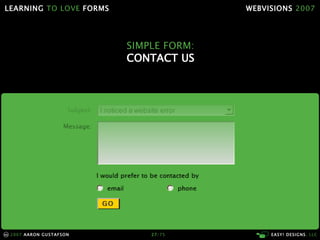 Learning To Love Forms Webvisions 07 21033