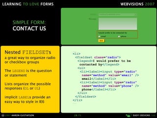 Learning To Love Forms Webvisions 07 21033