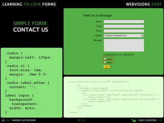 Learning To Love Forms Webvisions 07 21033