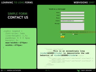 Learning To Love Forms Webvisions 07 21033