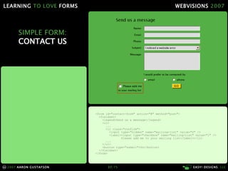Learning To Love Forms Webvisions 07 21033