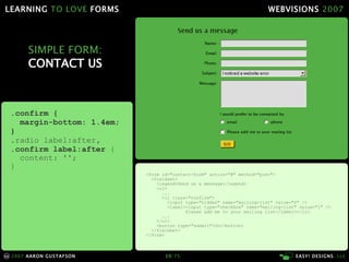 Learning To Love Forms Webvisions 07 21033
