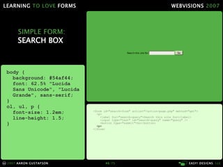 Learning To Love Forms Webvisions 07 21033