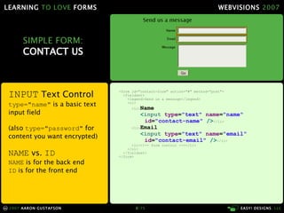 Learning To Love Forms Webvisions 07 21033