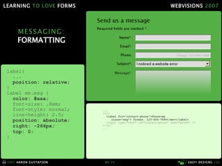 Learning To Love Forms Webvisions 07 21033
