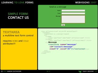 Learning To Love Forms Webvisions 07 21033