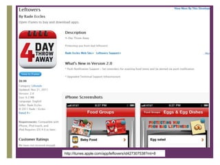 +




    http://itunes.apple.com/app/leftovers/id427307538?mt=8
 