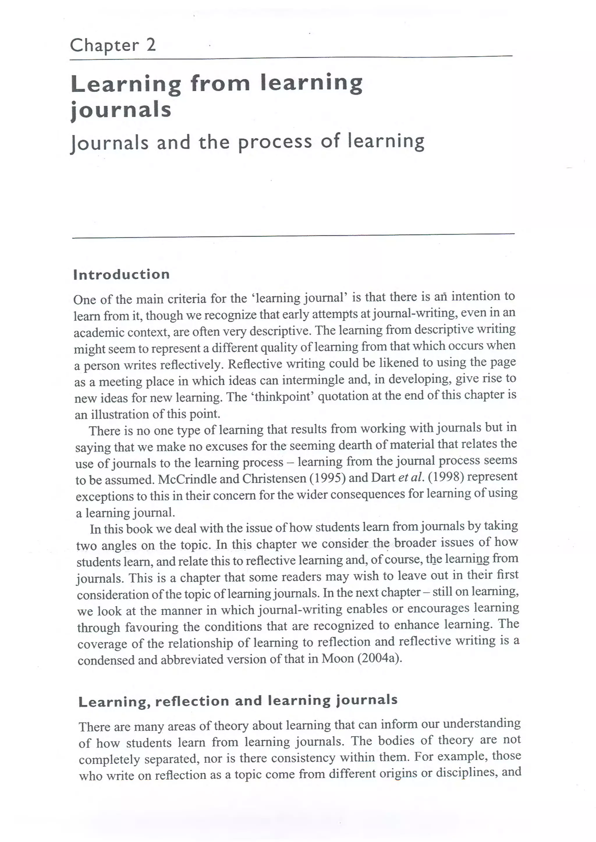 Learning journals completo