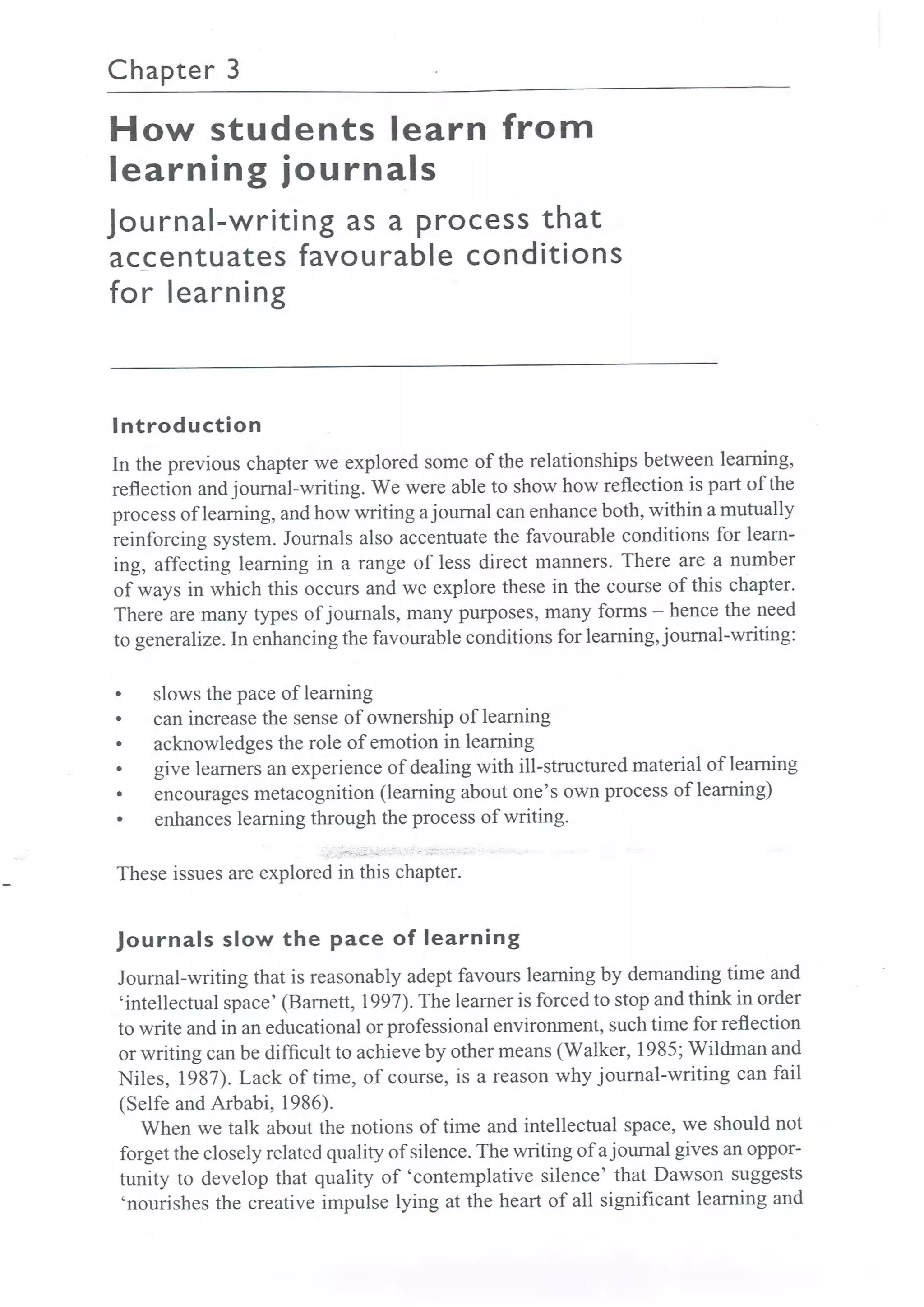Learning journals completo