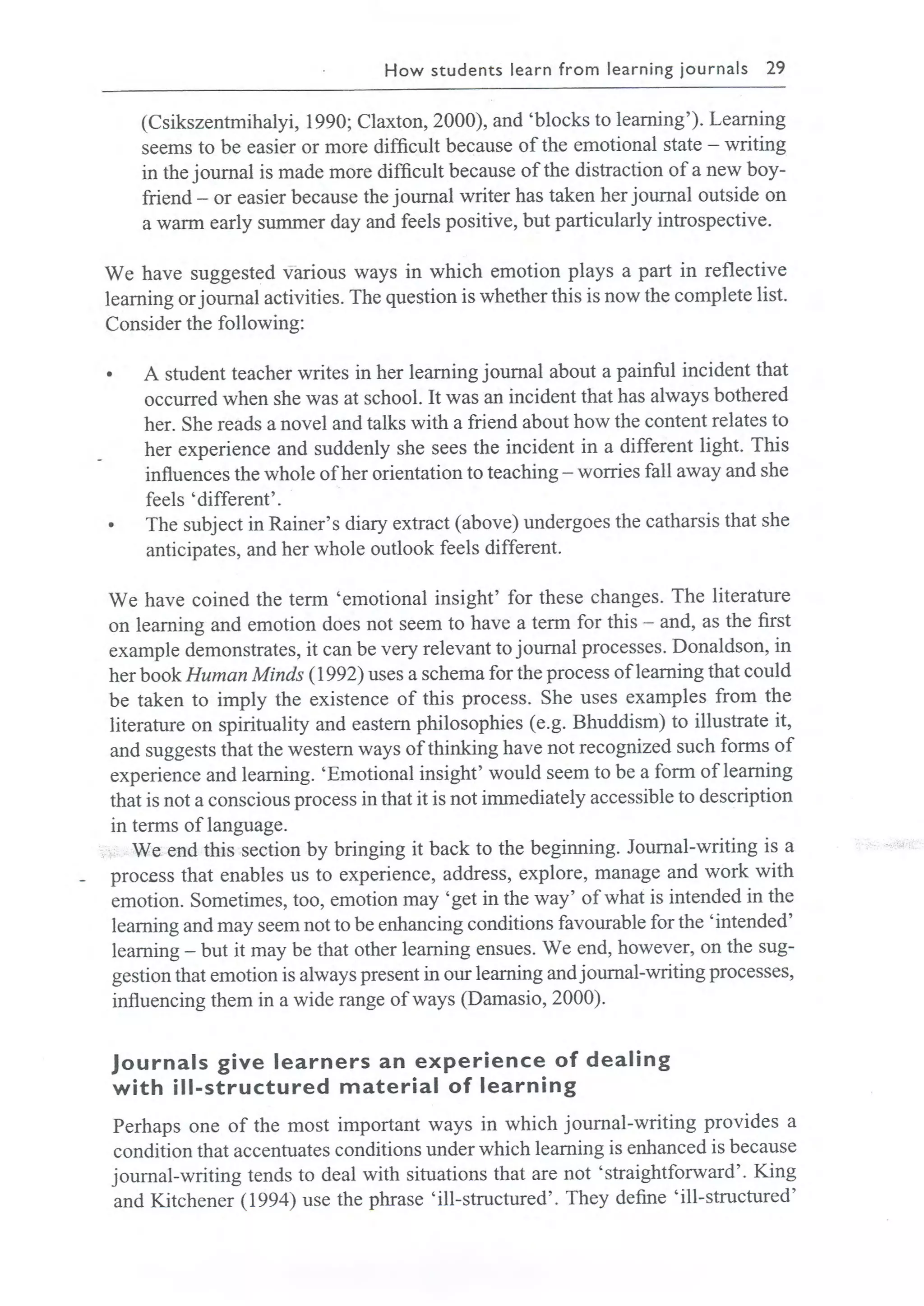 Learning journals completo