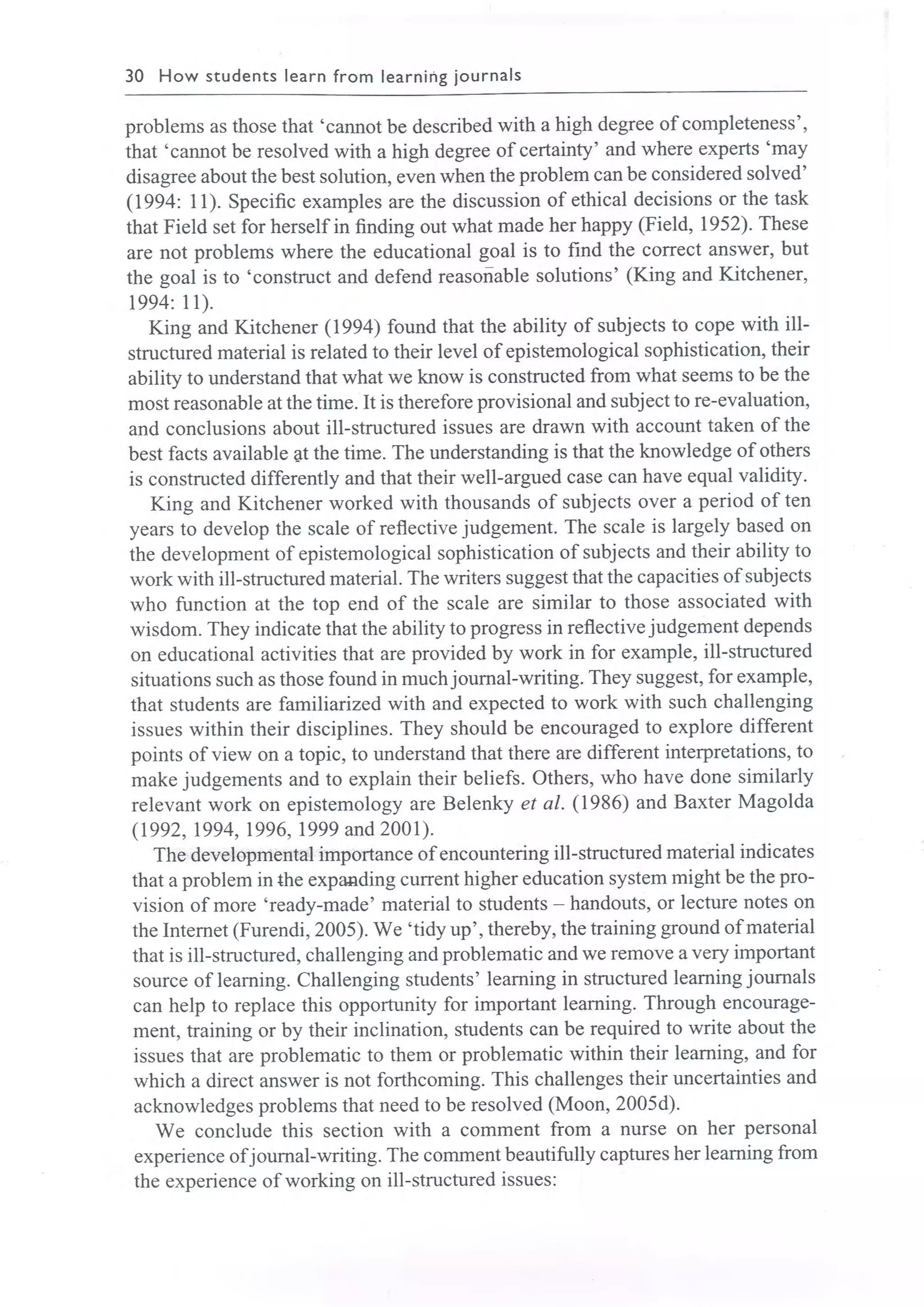 Learning journals completo