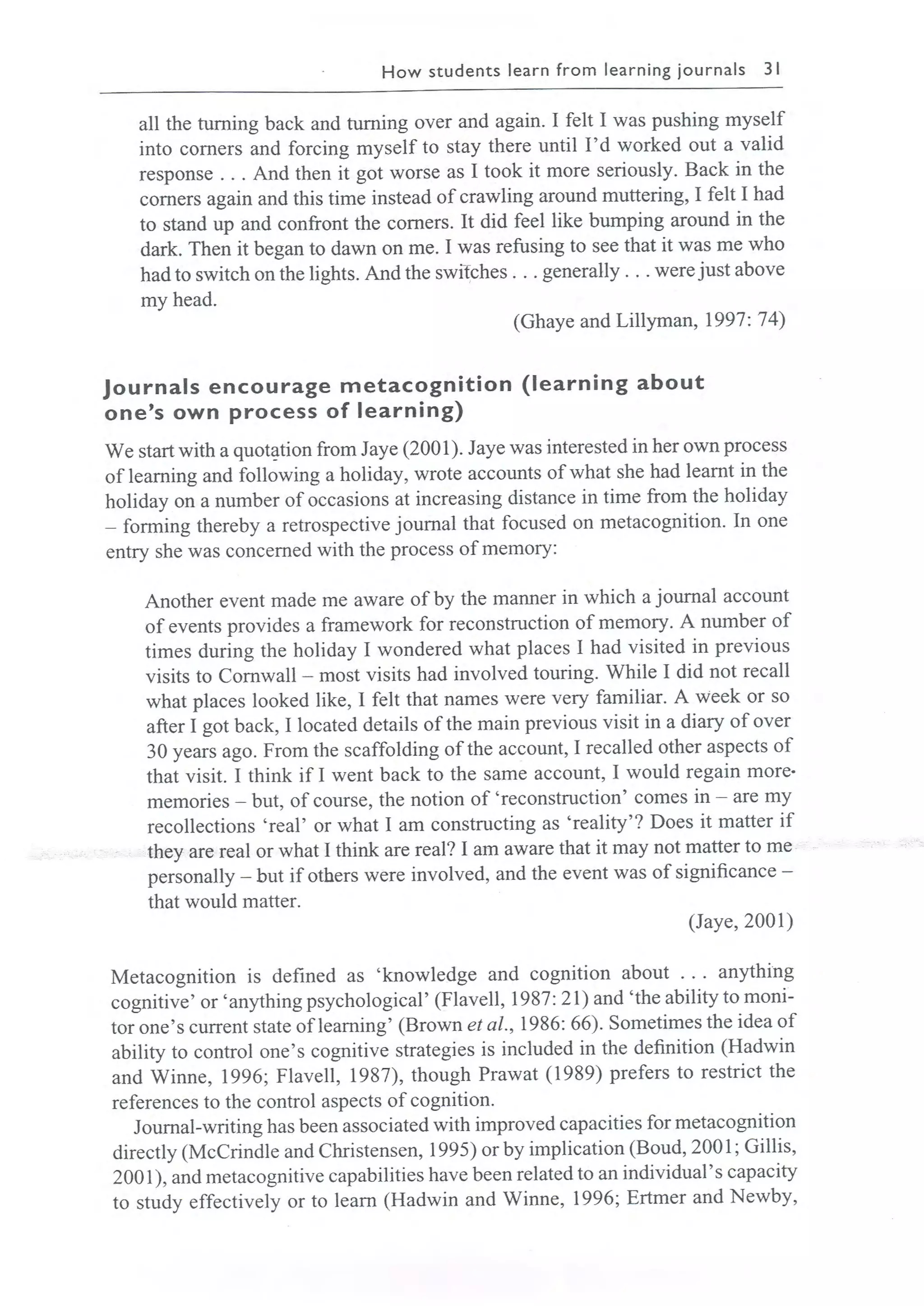 Learning journals completo