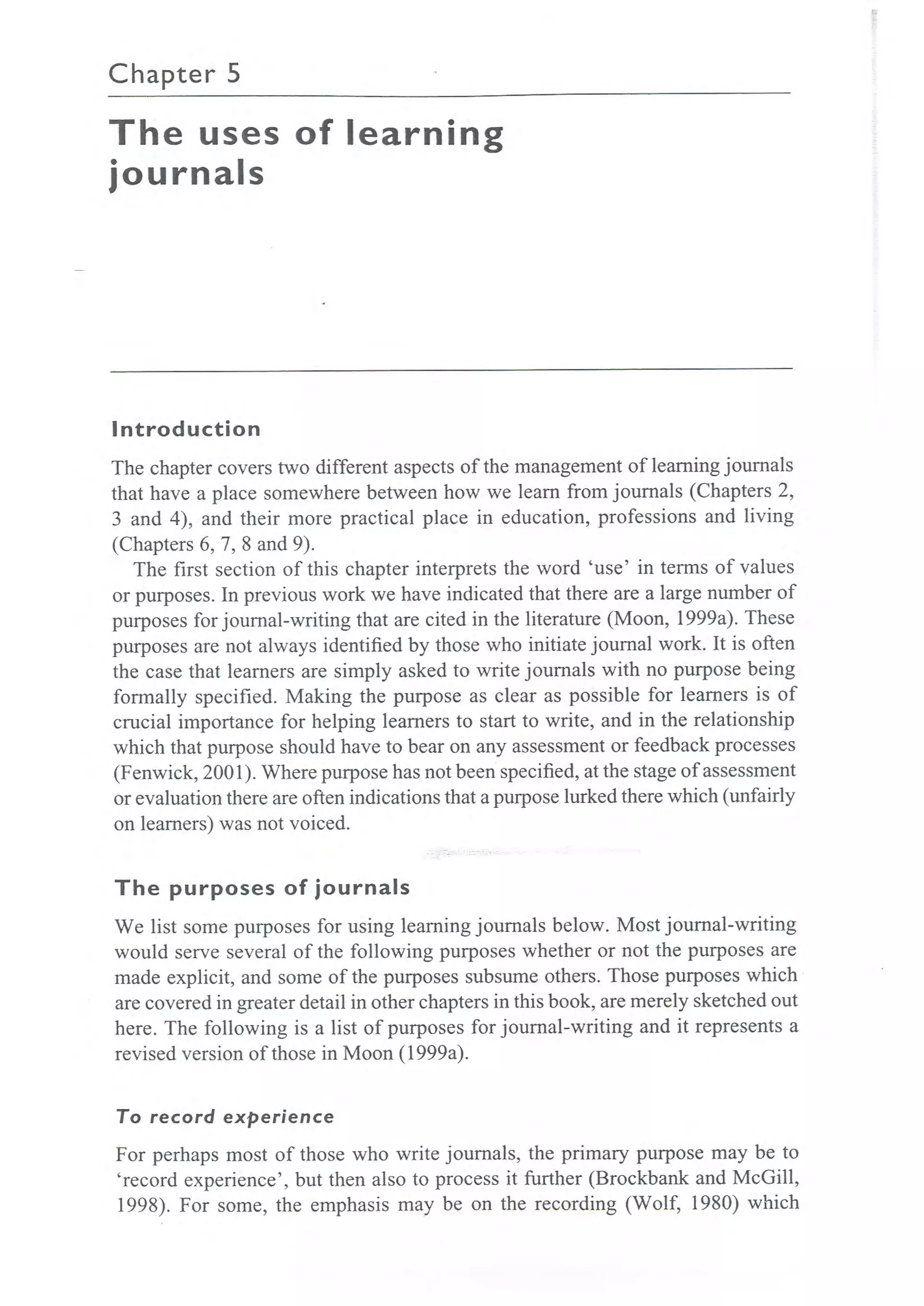 Learning journals completo