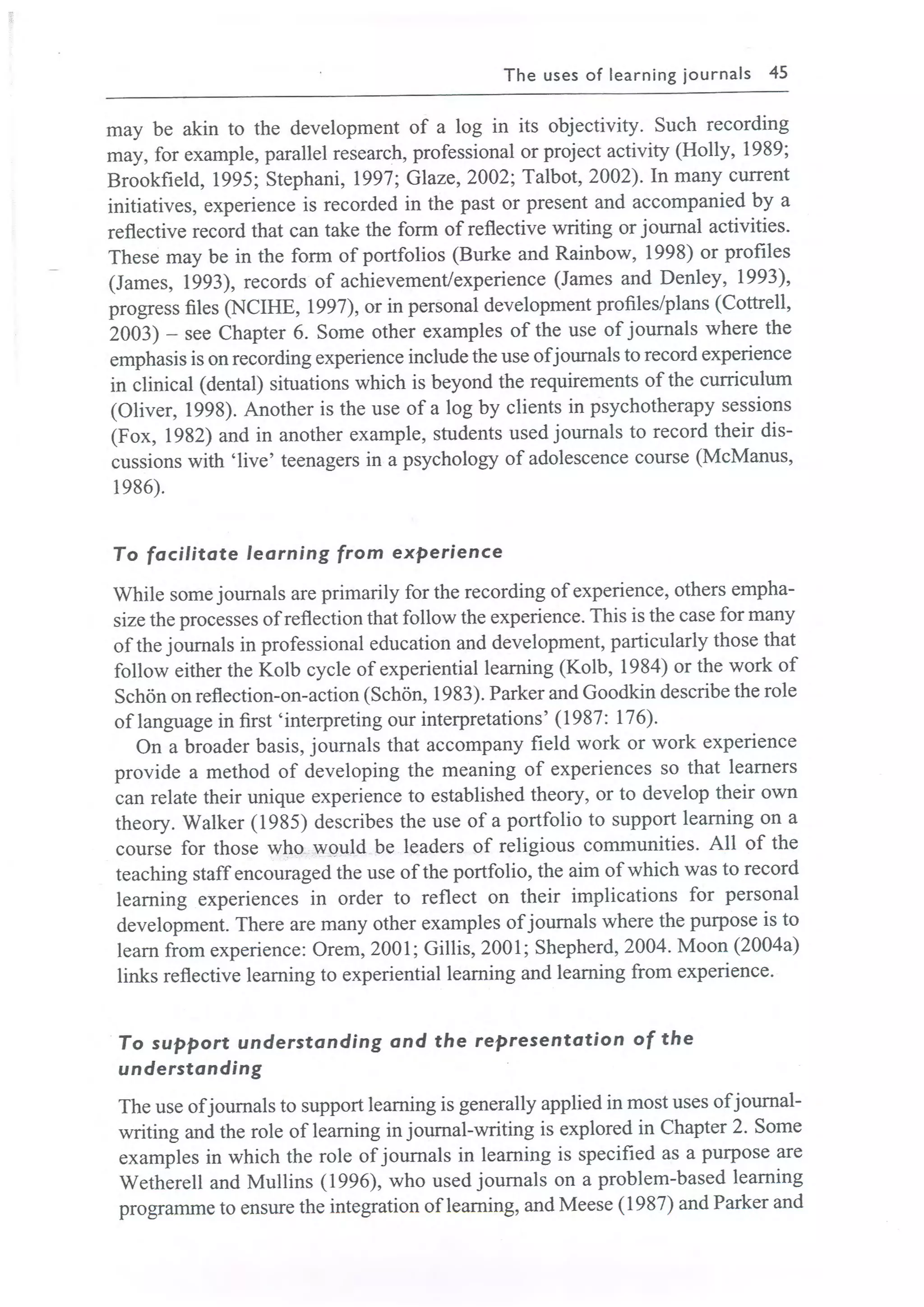 Learning journals completo