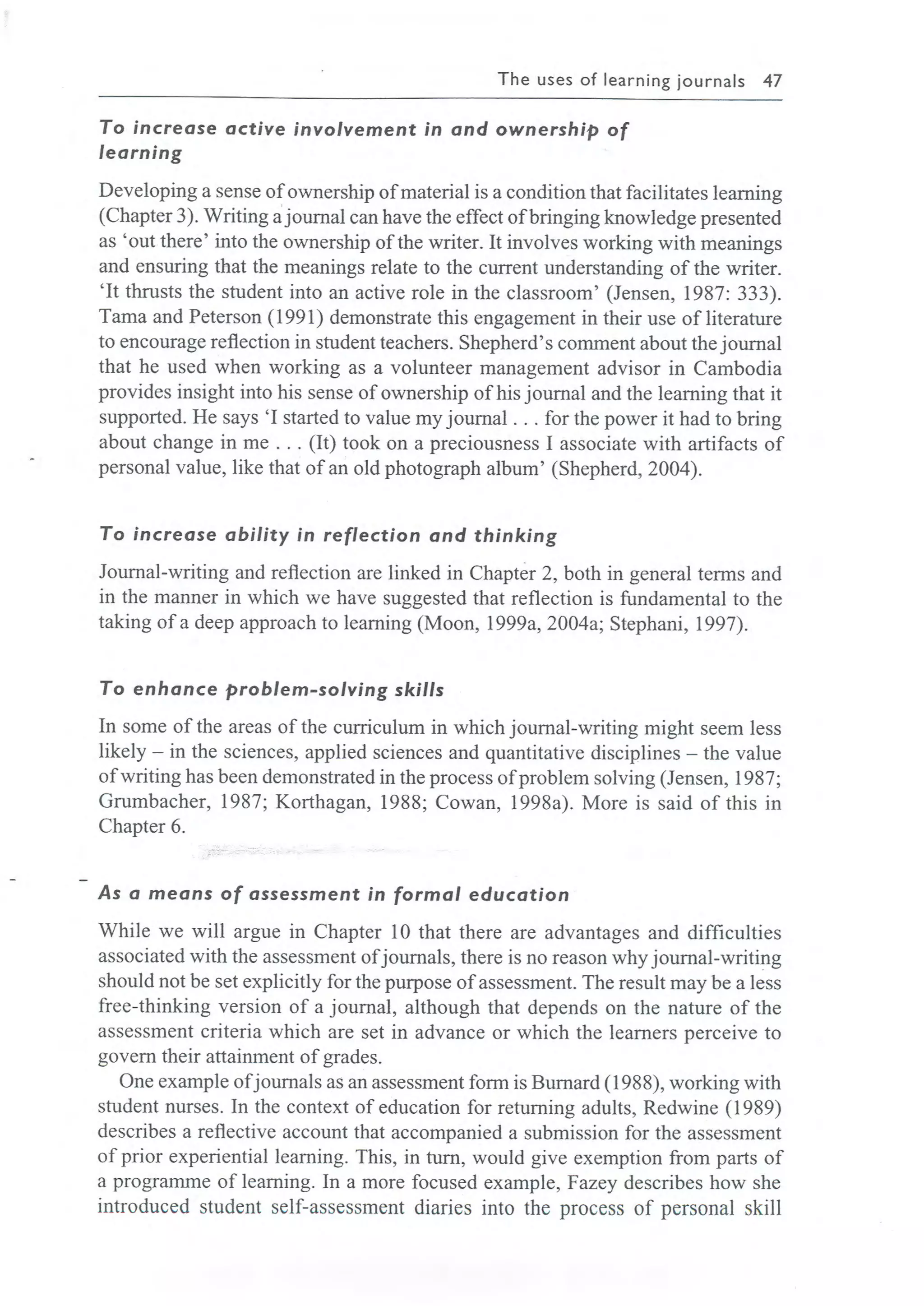 Learning journals completo