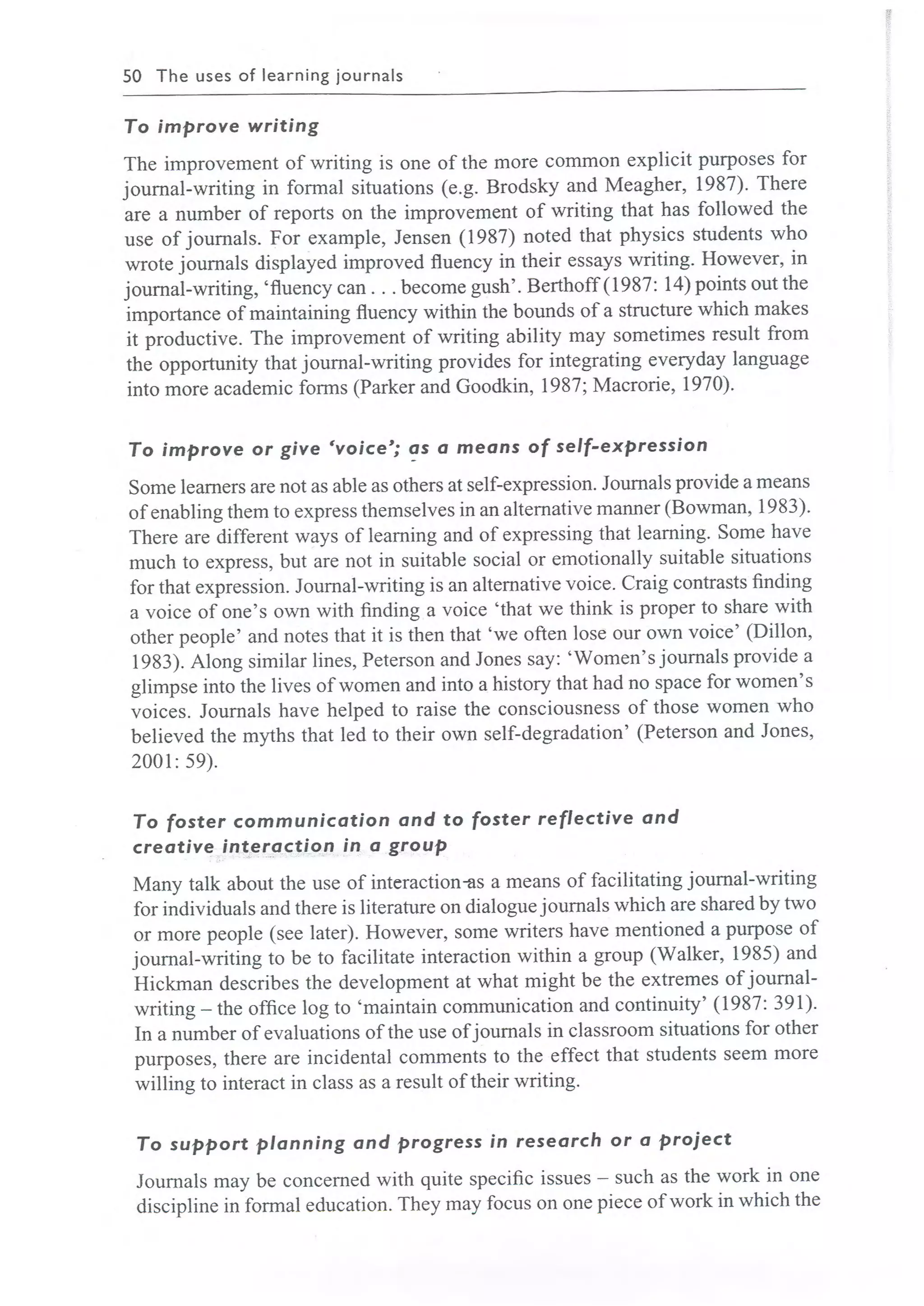 Learning journals completo