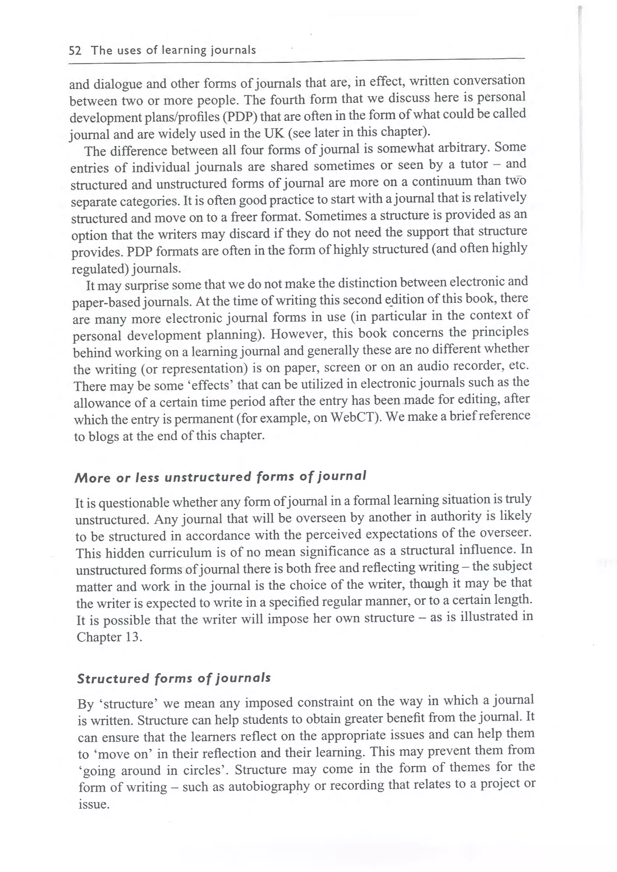 Learning journals completo