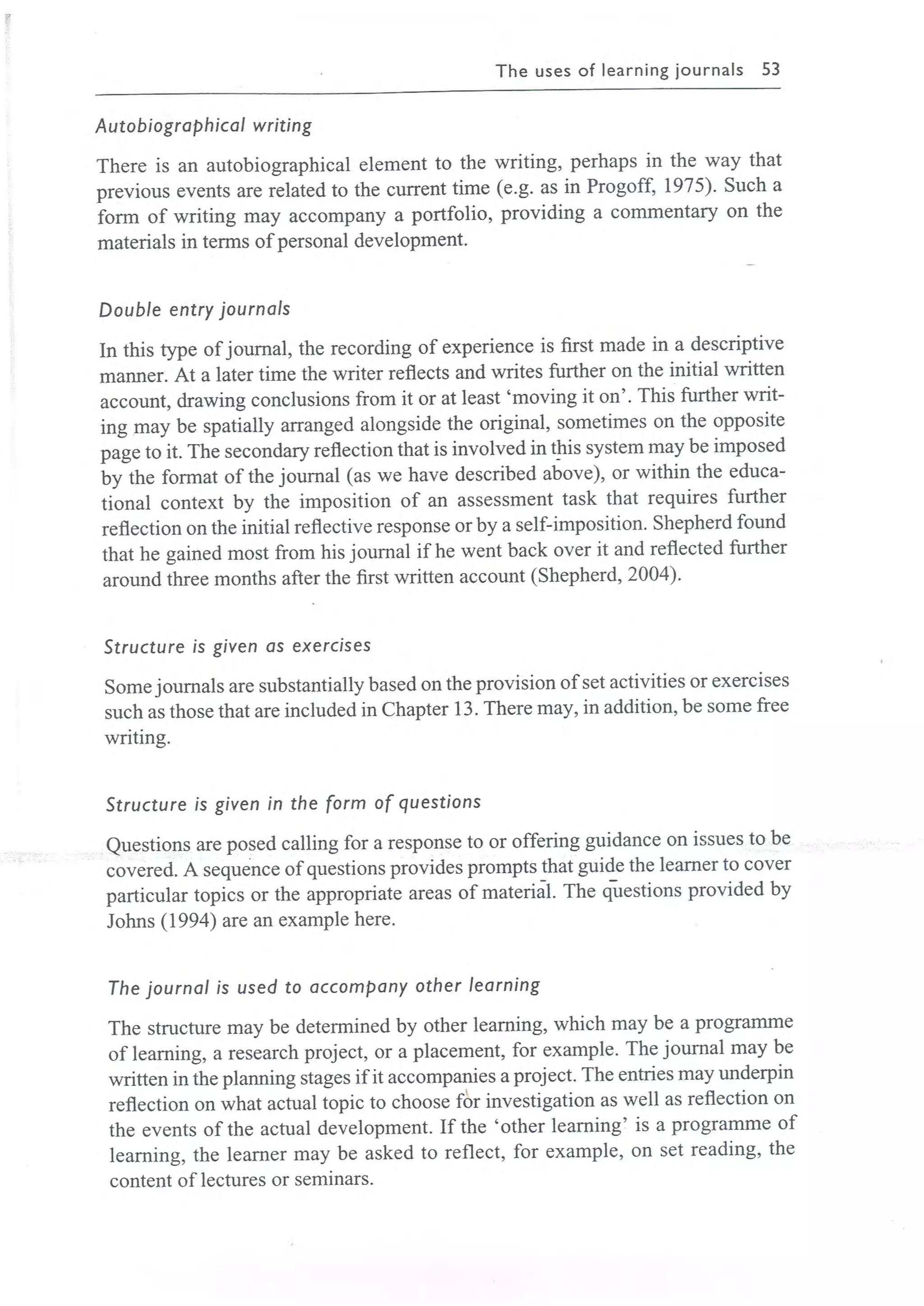 Learning journals completo