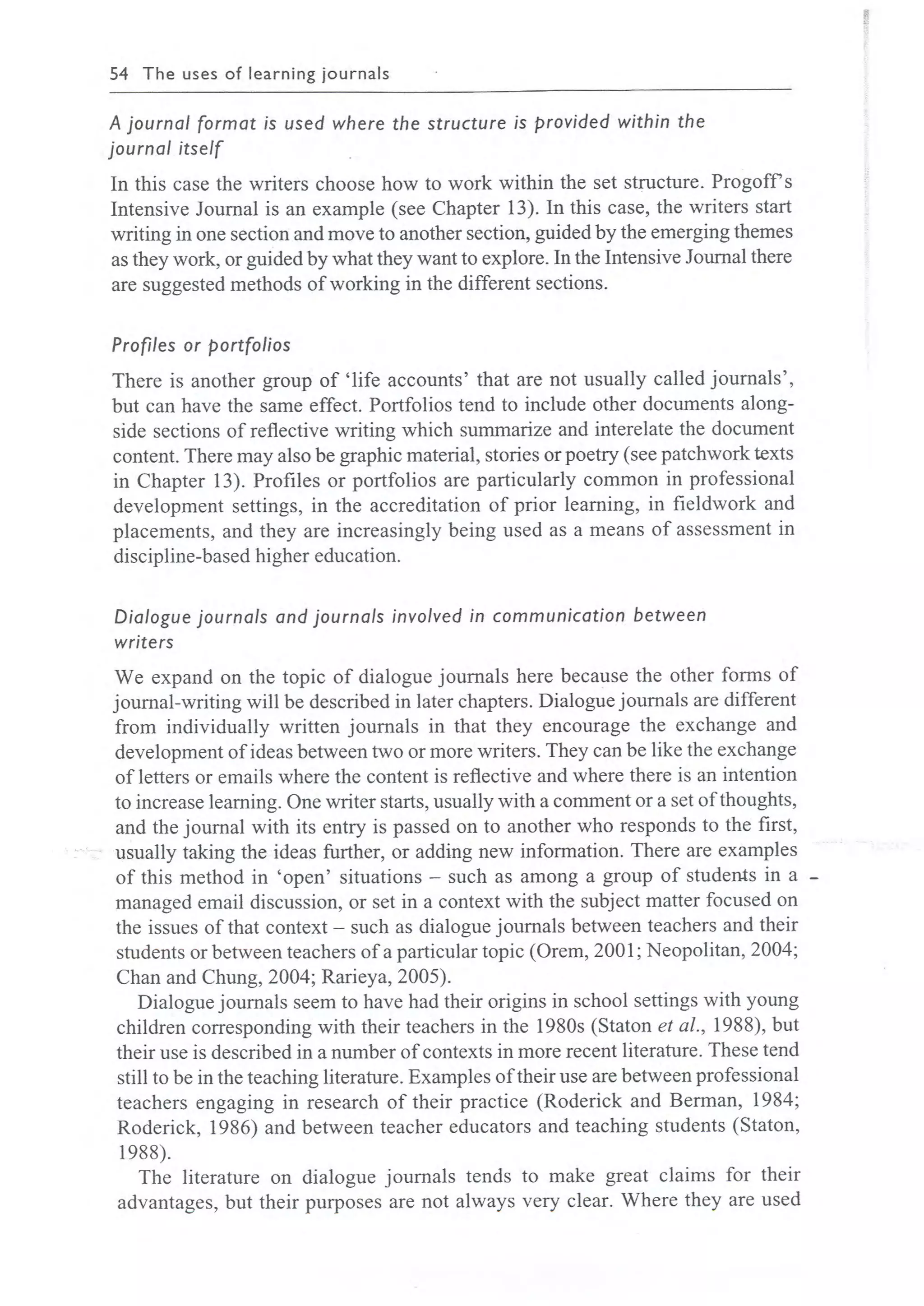 Learning journals completo