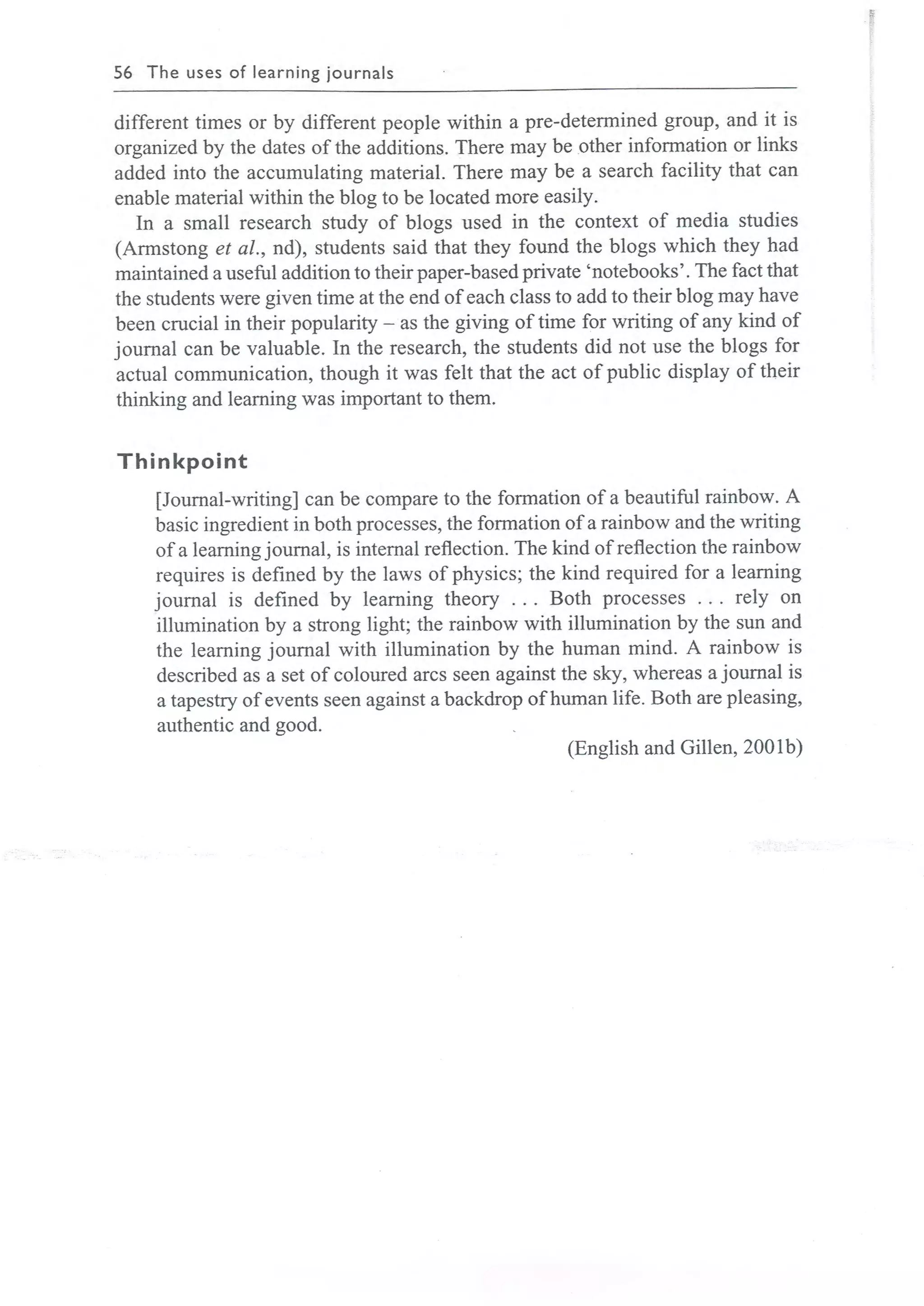 Learning journals completo