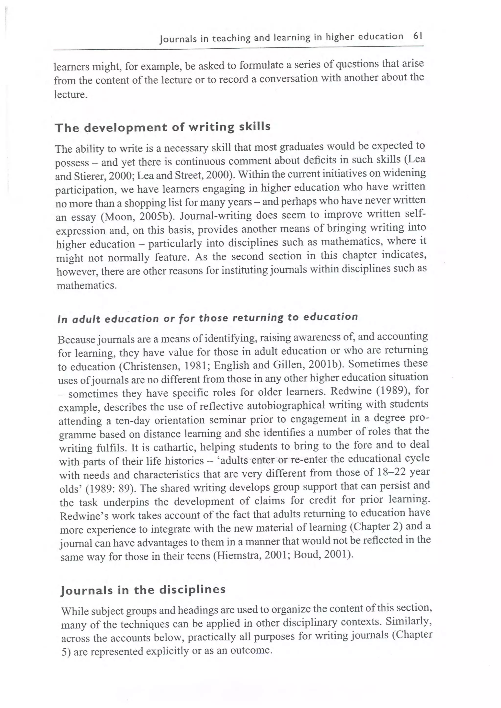 Learning journals completo