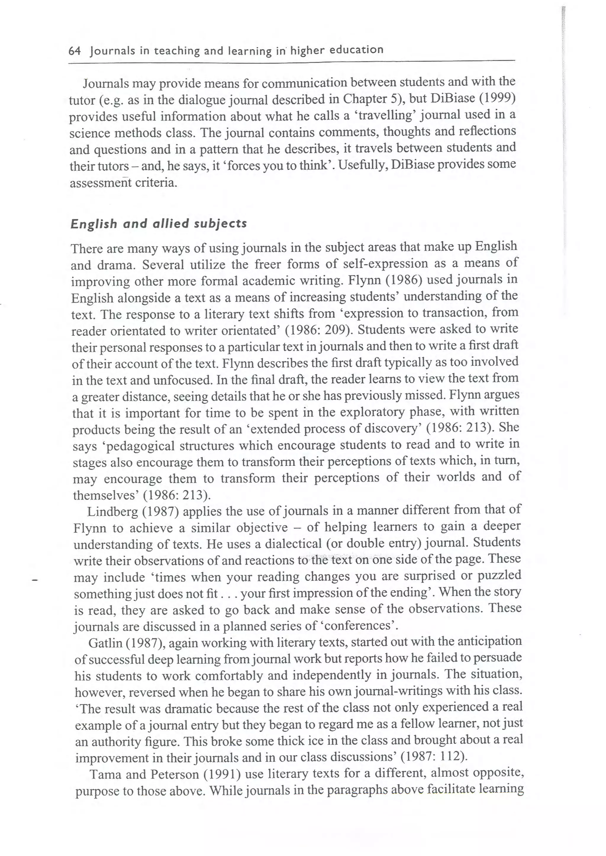 Learning journals completo