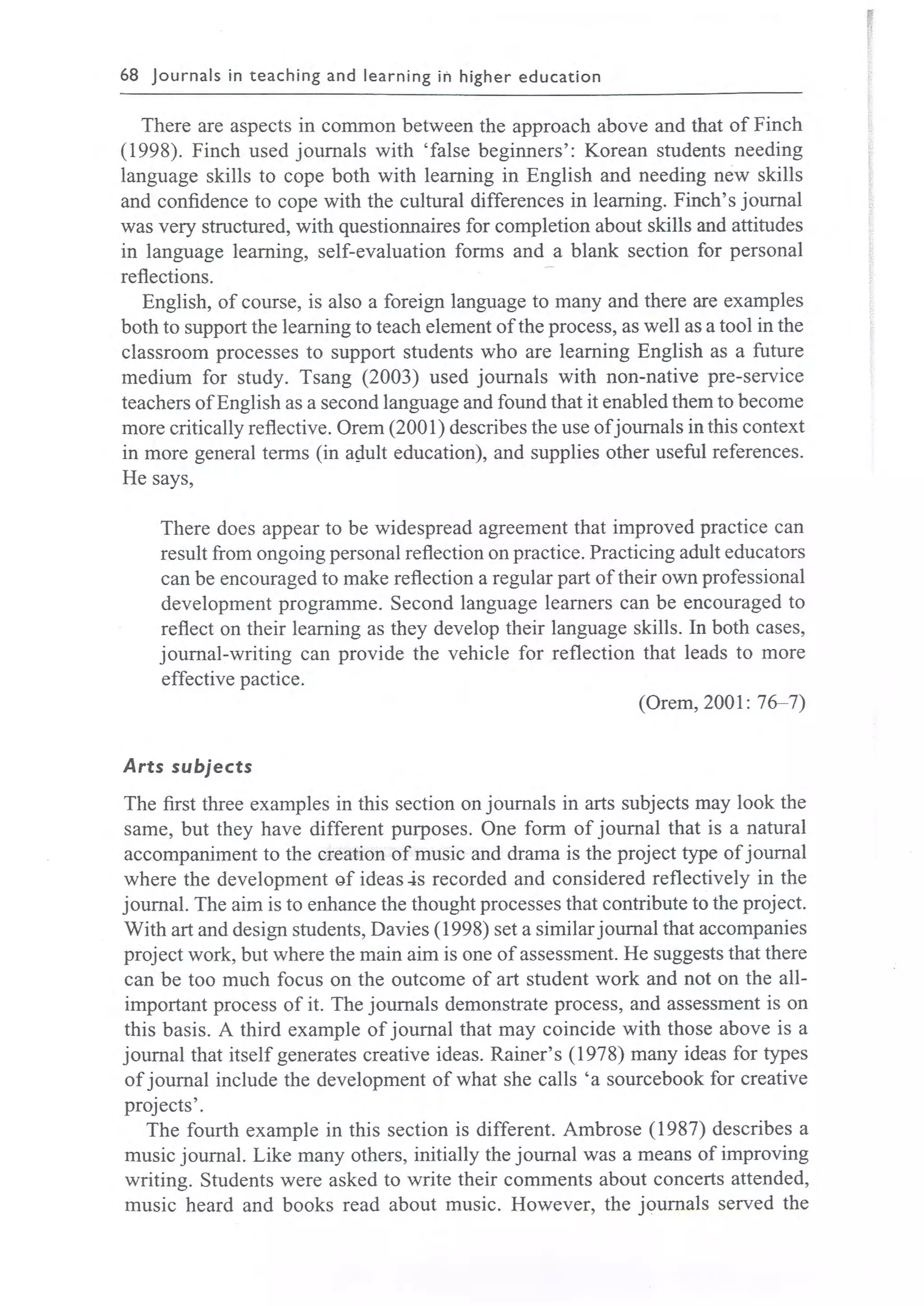 Learning journals completo