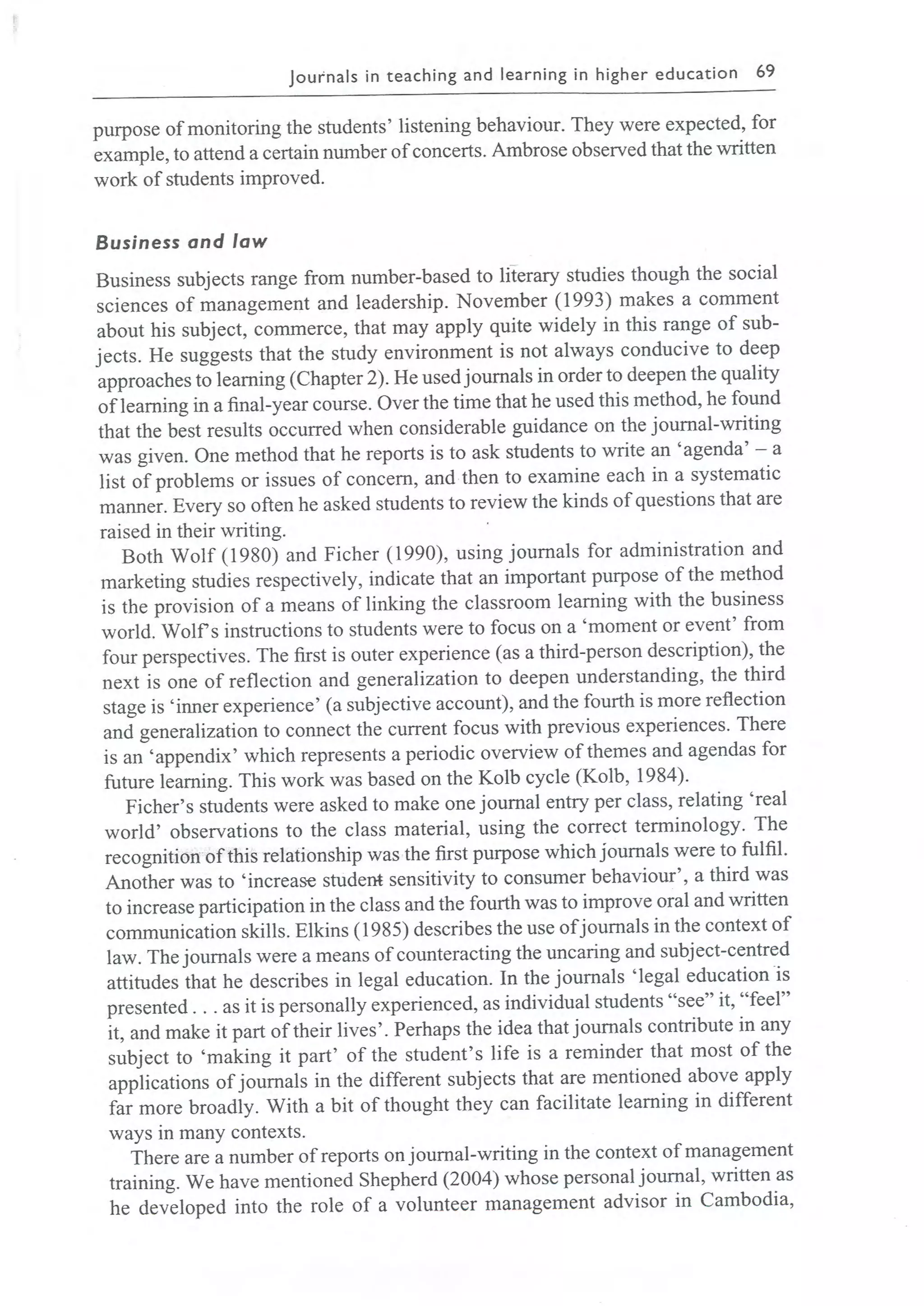 Learning journals completo