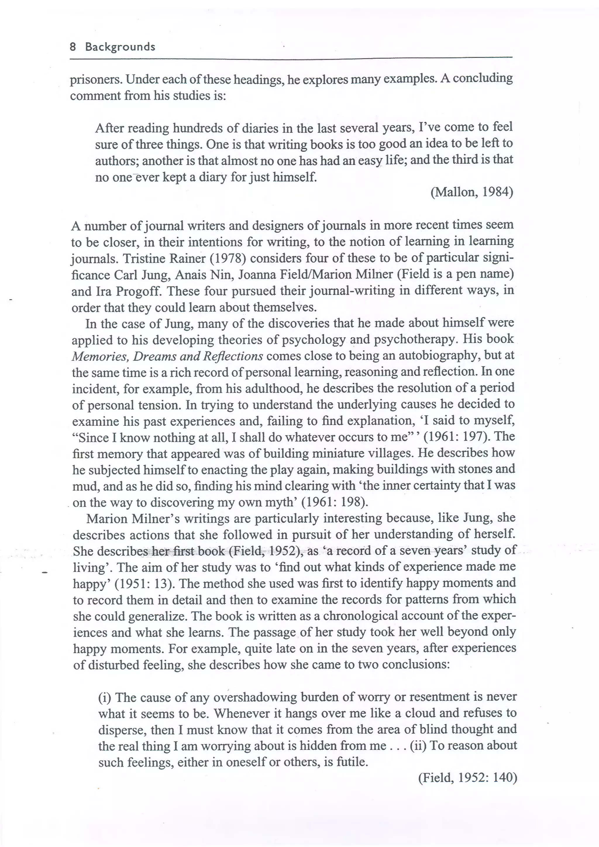 Learning journals completo