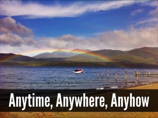 Anytime, Anywhere, Anyhow

 