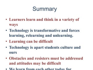 Change/InnovationInnovation is a change in the thought                    process for doing something, or                useful application of new inventions              or discoveries.Must be substantially different and must increase value. Goal:  positive changeto make someone or something better. 