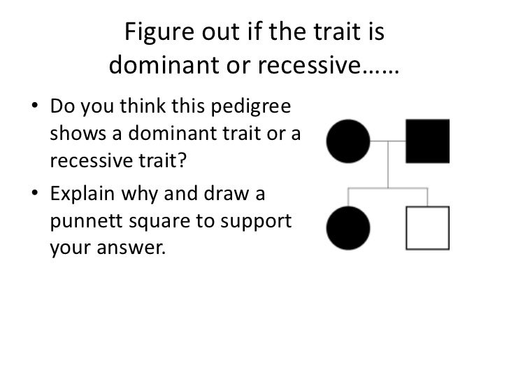 how do you know if a trait is dominant or recessive