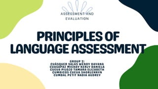 ASSESSMENT AND
EVALUATION
 