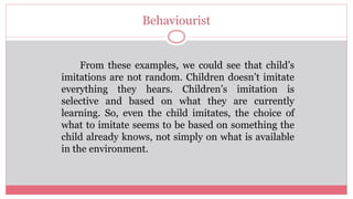 Example Of Imitation Learning a first language | PPTX
