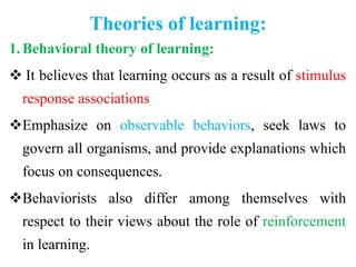 Psychology of Learning Ageze Belete PPT | PPTX